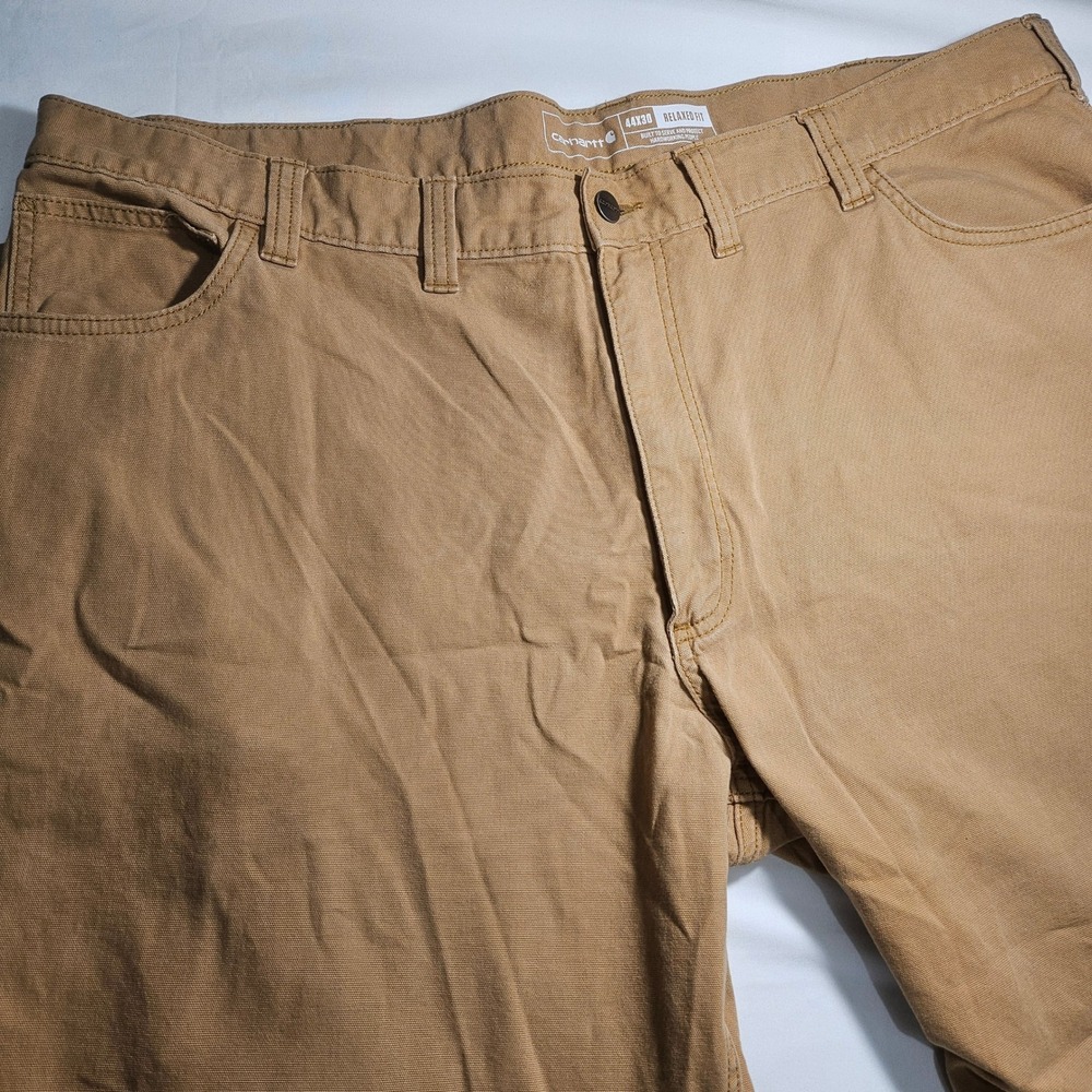 Carhartt Rugged Flex Relaxed Fit Canvas 5-Pocket Work Pants Brown 44x30 BN2517-M